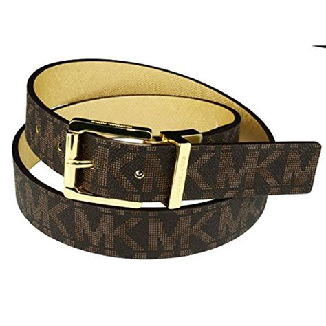 michael kors brown belt gold buckle|Michael Kors belts for women.